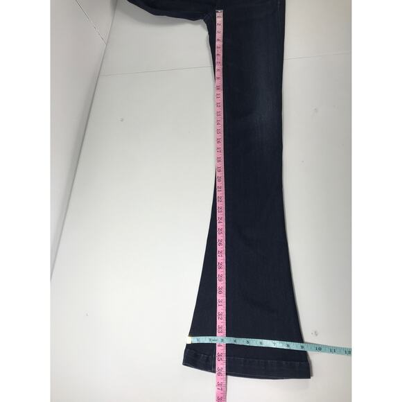 Goldsign Stella Dark Flare Jeans Womens 24 Capsule Bell Bottom Designer 70s Boho - Picture 12 of 13